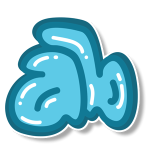 graffiti style sticker ab