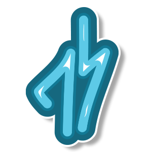 graffiti style sticker ab